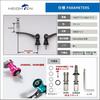 HEIGHTEN 55-60mm Adjustable Reel Handle (No Knob) for Daiwa and Shimano Arch Series Spinning Reels (Universal Type - Black) (969)