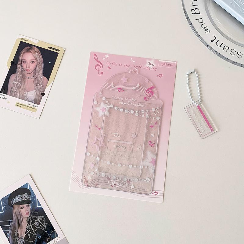 

Kpop Холдер для Покарток Y2K Холдер для По Карт Kpop Підвіски Тримачі Kawaii По Картки ID Тримачі для Проїзних Квитків рожевий