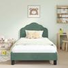 Kids Bed Frame with Headboard Sea Green 80 x 200 cm Velvet