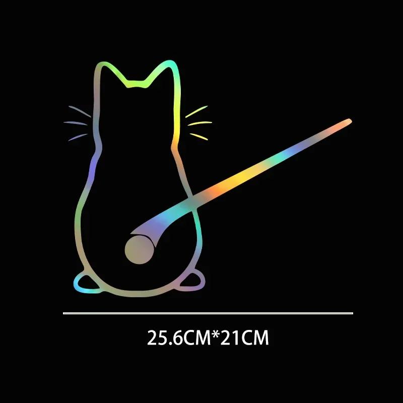 Car interior stickers Art design Fun cat car stickers Window rear glass Car decoration Car styling stickers and decals 25.6x21CM