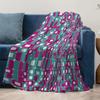 Vibrant Geometric Pattern Blanket for Sofa Bed Travel Camping Living Room Office Conditioning Blanket for All Seasons Gifts