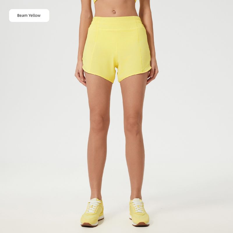 Shishi City Quality Clothing Co., Ltd. Summer Cool Feeling Quick-Drying High Waist Track Shorts Women's Lined Fitness Pants Light
