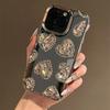 Mirror Love Phone Case for IPhone 16 Pro 15 Plus 14 13 12 11 Pro Max Fashion Rhinestone Phone Case Protective Jacket