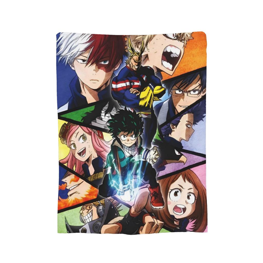 My Hero Academia Blankets Fleece Anime Warm Throw Blankets for Car Sofa Couch Bedroom Quilt