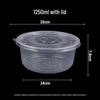 Handun Disposable Round Plastic Food Containers with Lids