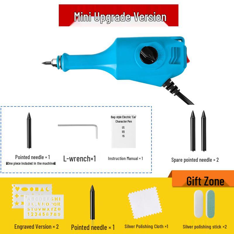 Elektrischer Gravierstift aus Edelstahl - Handliches Metallgravur- und Markierungswerkzeug