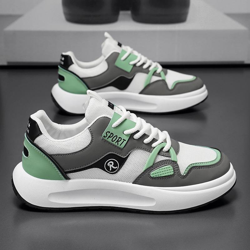 Autumn New Breathable Mesh Shoes Men's Trend Versatile Platform Sports Shoes Casual Board Shoes Trendy Shoes