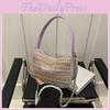 Chic 2024 New Summer Woven Women's Bag Pearl Hand-held Single Shoulder Crossbody Small Square Bag Striped Mini Bag Women Khaki