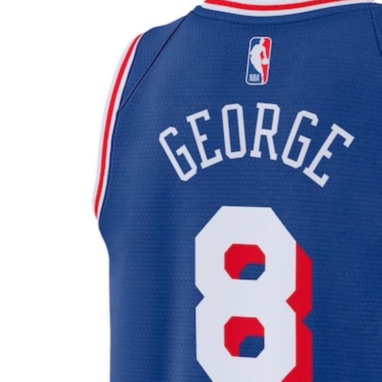 Nike X NBA Collaboration Philadelphia 76ers Dri-Fit Paul George 2024 Offseason Swingman Casual Pullover Basketball Jersey Unisex Jersey DX8620-495
