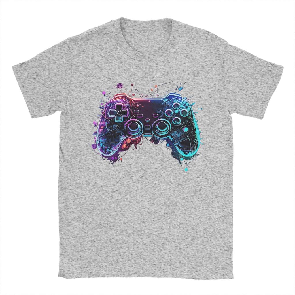 Men's T-Shirts Gamer Girl Boy Funny Cotton Tee Shirt Short Sleeve GamePad T Shirts O Neck Clothes Summer