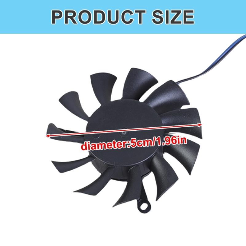 50mm 12V 2Pin Graphics Card Cooling Fan for GTX1650 LPOCV1 Coolers VGA Fan as Fan Replacement HA5510H12F-Z