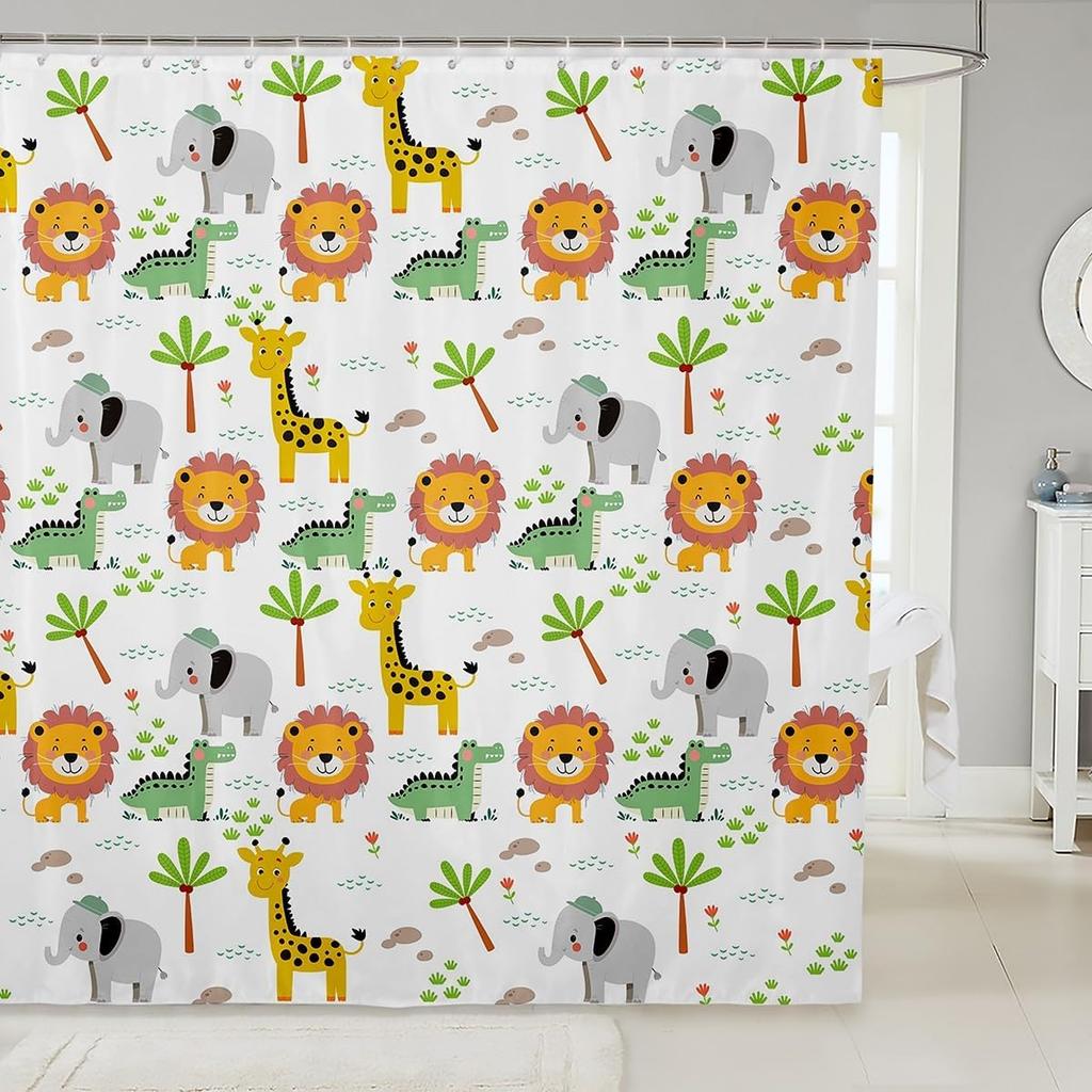 Boys Girls Japanese-Style Shower Curtain Red Cherry Bath Curtain Mount Fuji Bathroom Accessories Teens Bedroom Decor