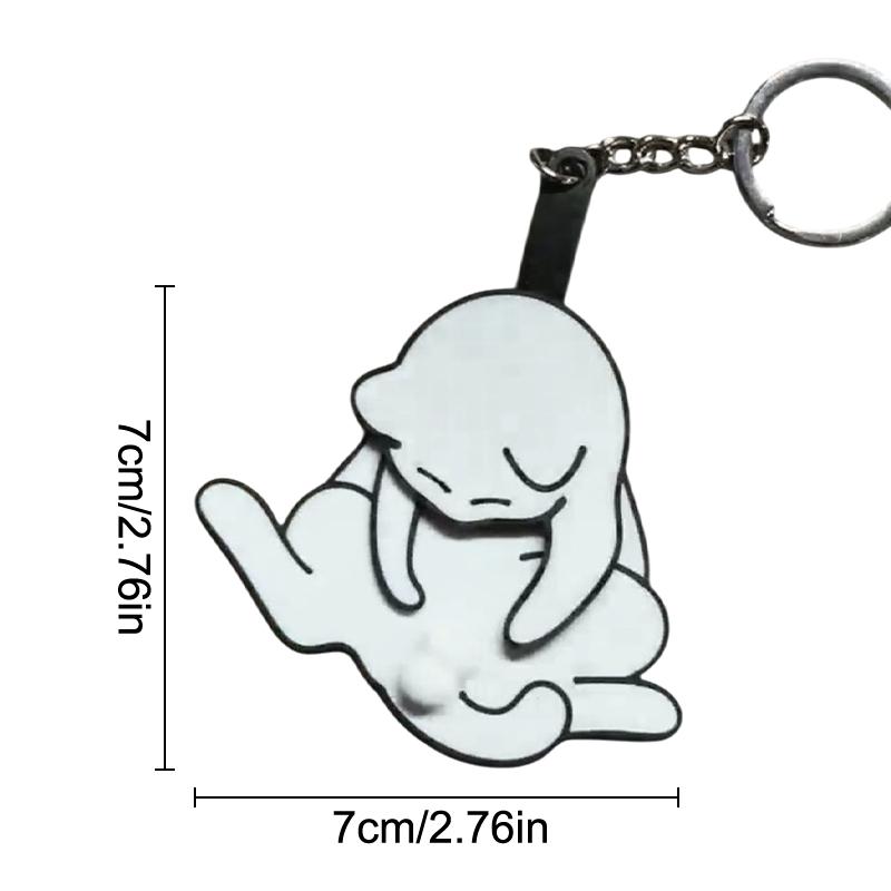 Kreativní přívěsek na klíče s vajíčkem a kočkou, roztomilý a vtipný otočný akrylový přívěsek na klíče pro ženy, přívěsek na klíče, kabelku, tašku, příslušenství