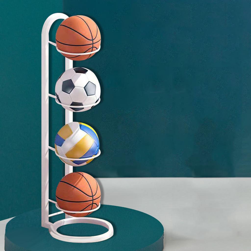 Basketball Storage Shelf, Vertical Ball Storage, Free Standing Sport Equipment Organizer 5 Tier Ball Rack, for Kindergarten