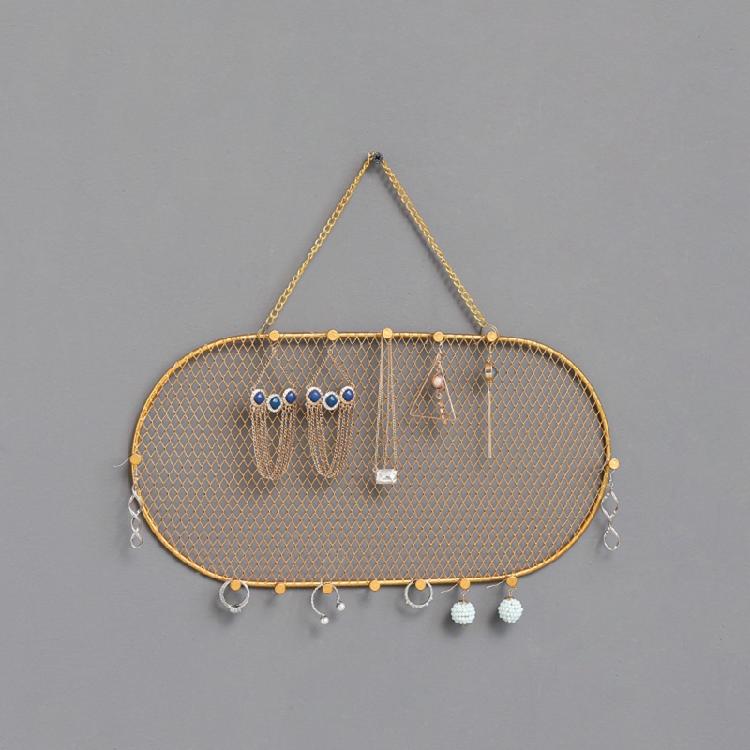 Hanging Earring Holder Wall Mounted Jewelry Organizer Earring Holder Grid Shape Display Earring Organizer