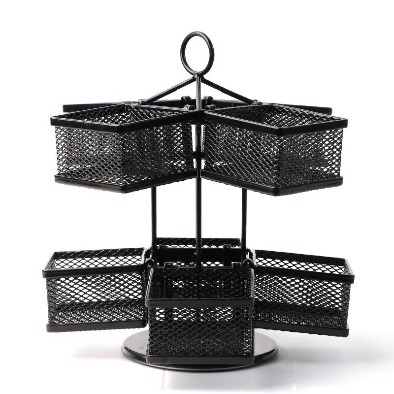 

Металлический держатель для чайных пакетиков, съемный, двухслойный, для хранения, настольный органайзер для кофе, сахара, чайных пакетиков чёрный