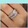 Classic And Chic 2-in-1 Womens White Retro Engagement Wedding Band Bridal Ring Set