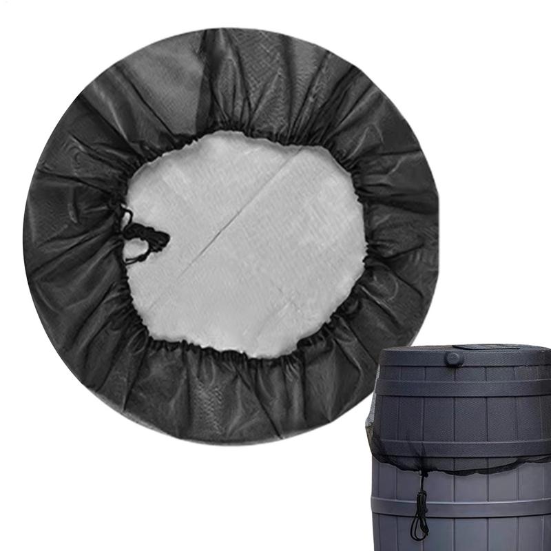 Rainwater Collector Net Cover Adjustable Drawstring Water Bucket Filter Net Anti-insect Garden Rainwater Netting Garden Supplies