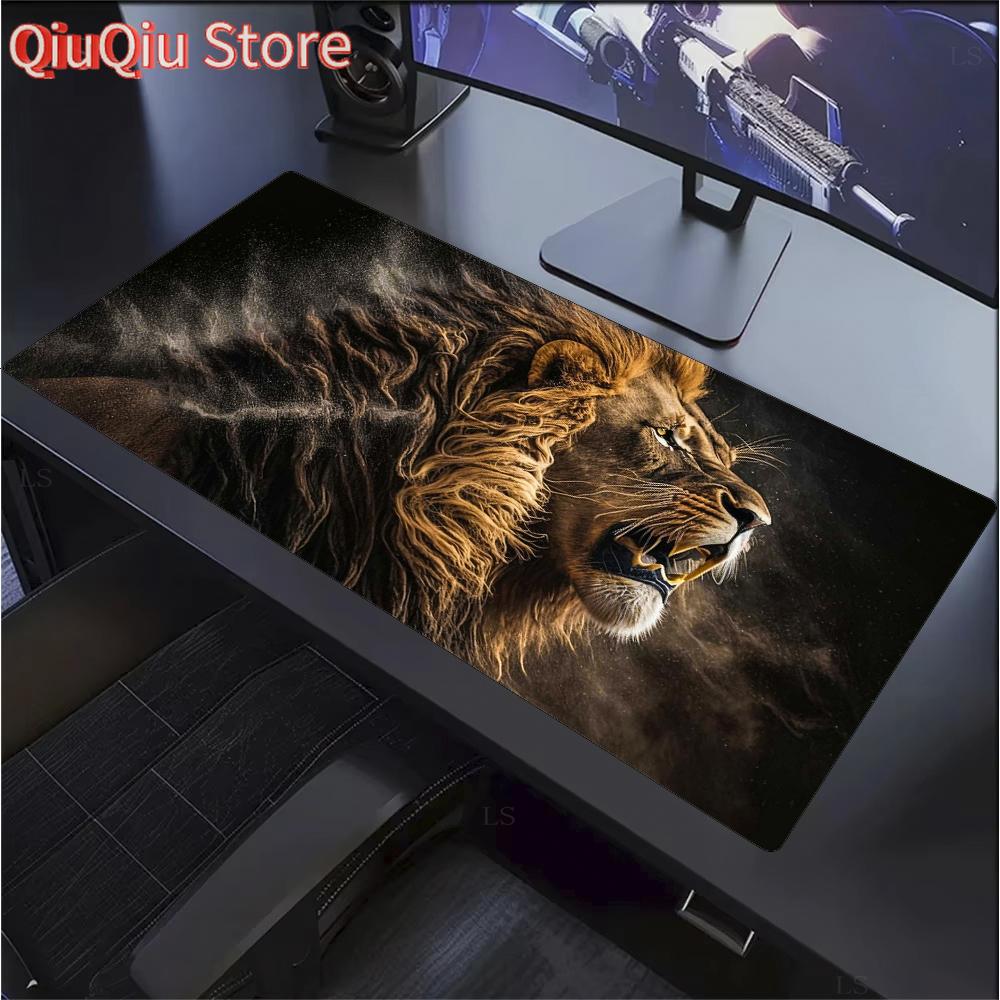 Lion Tiger Mouse Pad Non-slip HD Print Large Size 900x400mm Desk Mat Rubber Computer Rug Gamer Mouse Pads PC