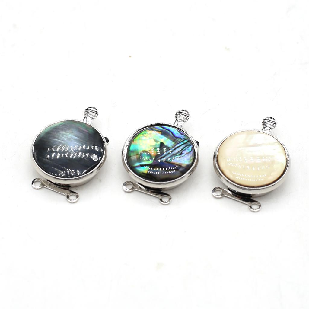 Natural Abalone Shell Pendant Necklace Connection Buckle Jewelry Circular Shape Choker Necklaces Trendy Elegant Gift Ideas Jewelry