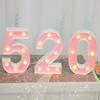Colorful Pink Letter & Number Lights for Proposals & Decorations