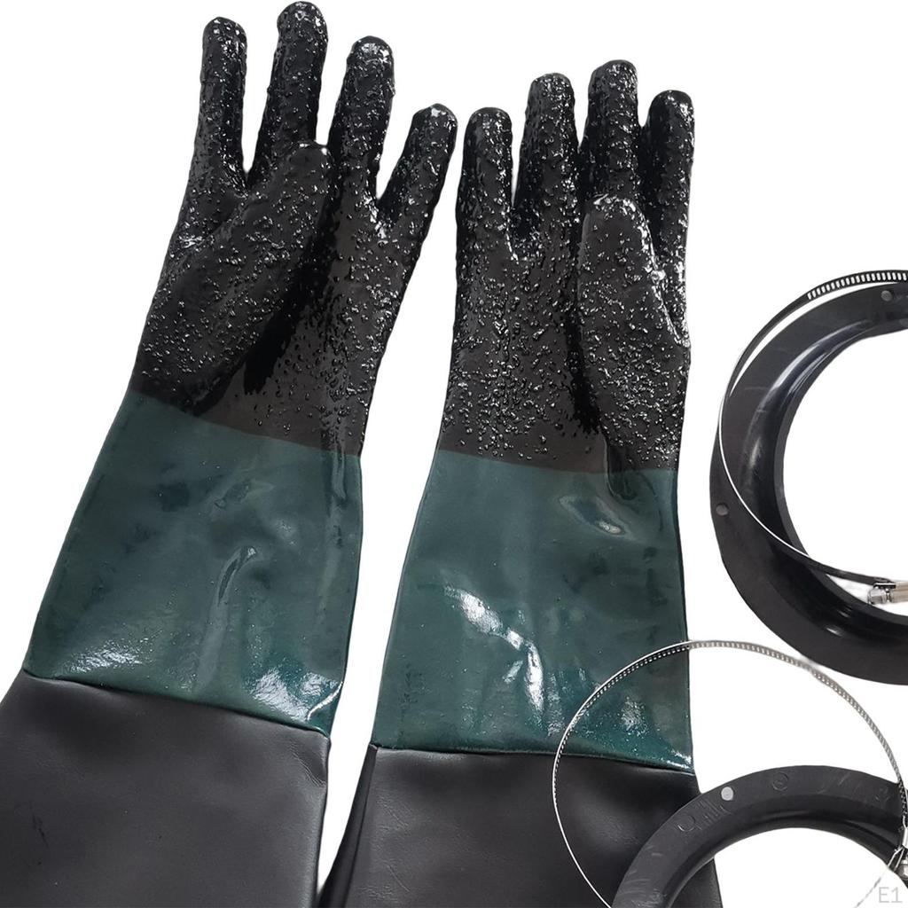 65cm Sandblasting Gloves Kits, with Particle for Abrasive , Cabinet