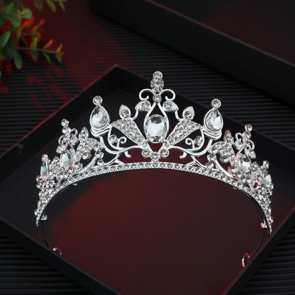 Alloy Crystal Headband Adjustable Wedding Hair Accessory Bridal Tiara Crown Princess Cosplay