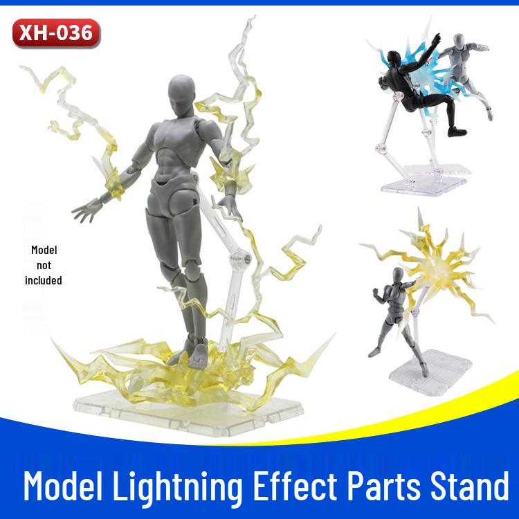Подставка Gundam Lightning и набор эффектов Soul Yellow Lightning Stand