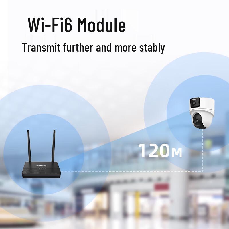 Câmera de Segurança PTZ WiFi de Lente Dupla 8MP Hikvision Plugue CN (adaptador incluso)