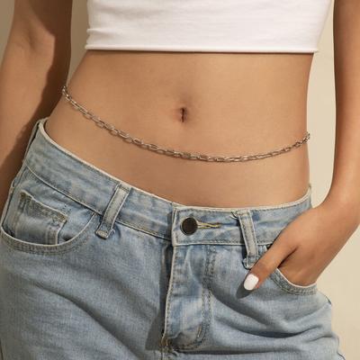 European and American Jewelry Personalized Simple Return Chain Women's Sexy Waist Chain Body Chain Fashion Trend Waist Chain