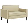 XXL Armchair Cream Faux Leather