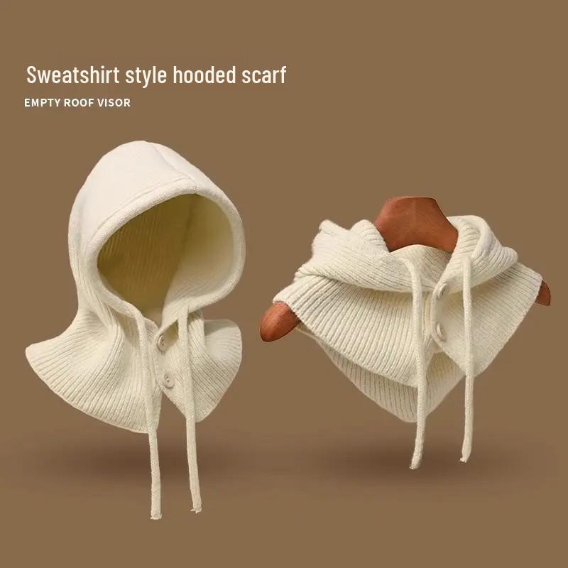 Women's 2025 Knit Hat & Scarf Set - Windproof, Warm, for Autumn/Winter