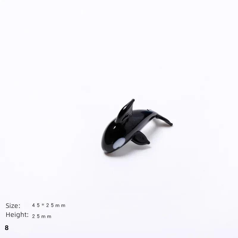 

Mini Whale Model Handmade Accessories Glass Desktop Decoration Glass Killer Whale Models for Kids Gifts Table Figurines Supplies