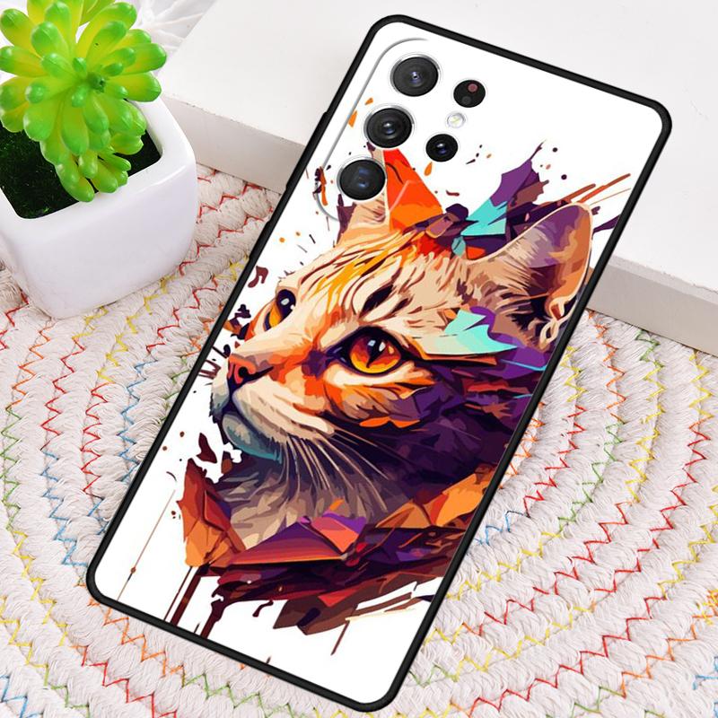 Creative Cute Pet Cat Animal Phone Case for Samsung Galaxy Note 10 Pro S26 Ultra S23 S24 FE S25 S21 S22 PLUS Shockproof Cove