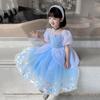 CRS CC2 Purple Light Sky Princess Sizes and Perfect Gift for and Parties CC2 Sky [lien baby] Dress, Kids' Dress, Blue, Blue, Dress, 100, 110, 120,