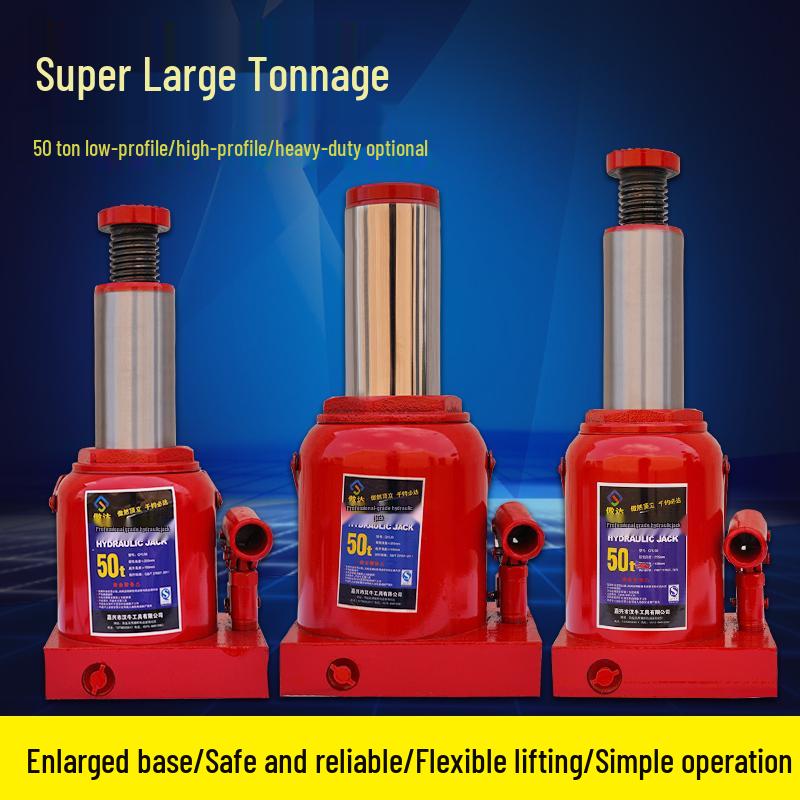 Heavy-Duty Hydraulic Vertical Jack, 20T-200T Capacity
