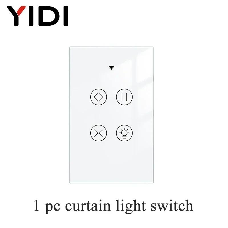 

Tuya WiFi Smart Life App RF433 Curtain Light Touch Switch Glass Panel Wireless Remote Control Alexa Google Home Voice Control
