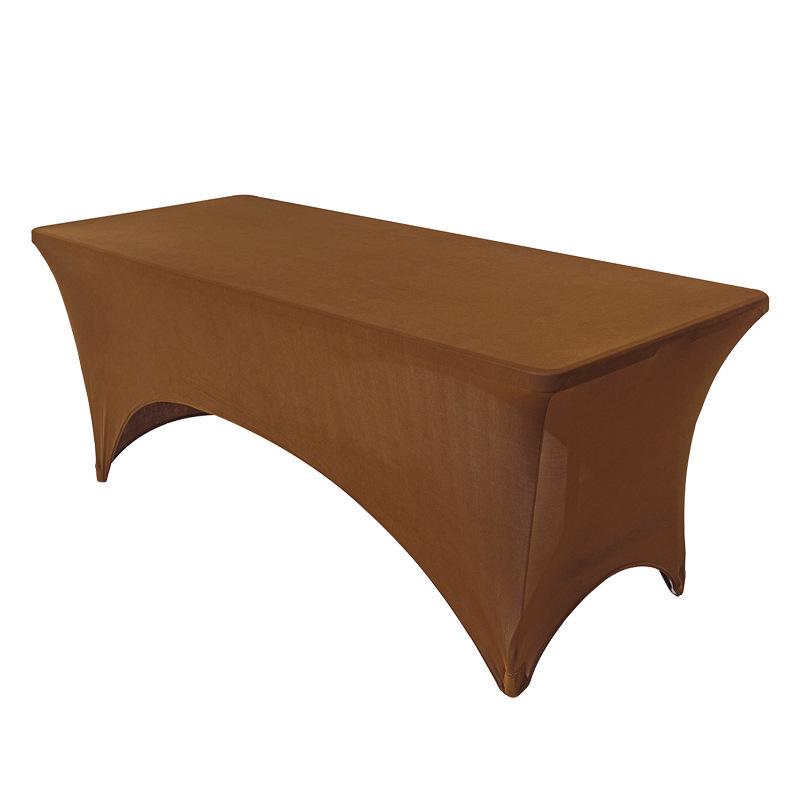 4-6FT Stretch Table Cover Set: Rectangular Elastic Tablecloth for Conference, Wedding, Banquet, Cocktail Events