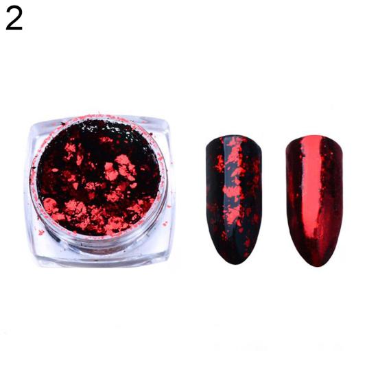 0.2g Shiny Paillettes Foil Nail Art Glitter Sequins Mirror Powder Manicure Decor