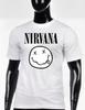 NIRVANA Logo T-shirt Grunge Retro Vintage Unisex Mens Black And White