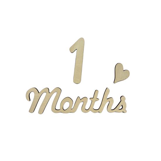 Nordic Baby Milestone Wooden Sign: 1st Year, Full Moon, 100 Days Birthday Photo Props