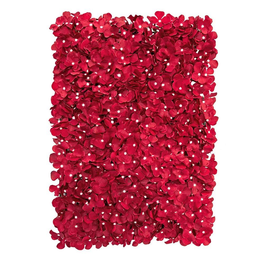 

Имитация гортензии, фон для цветочной стены, имитация цветка, свадебные принадлежности, декоративный ряд, цветочный фон для свадебной студии красный