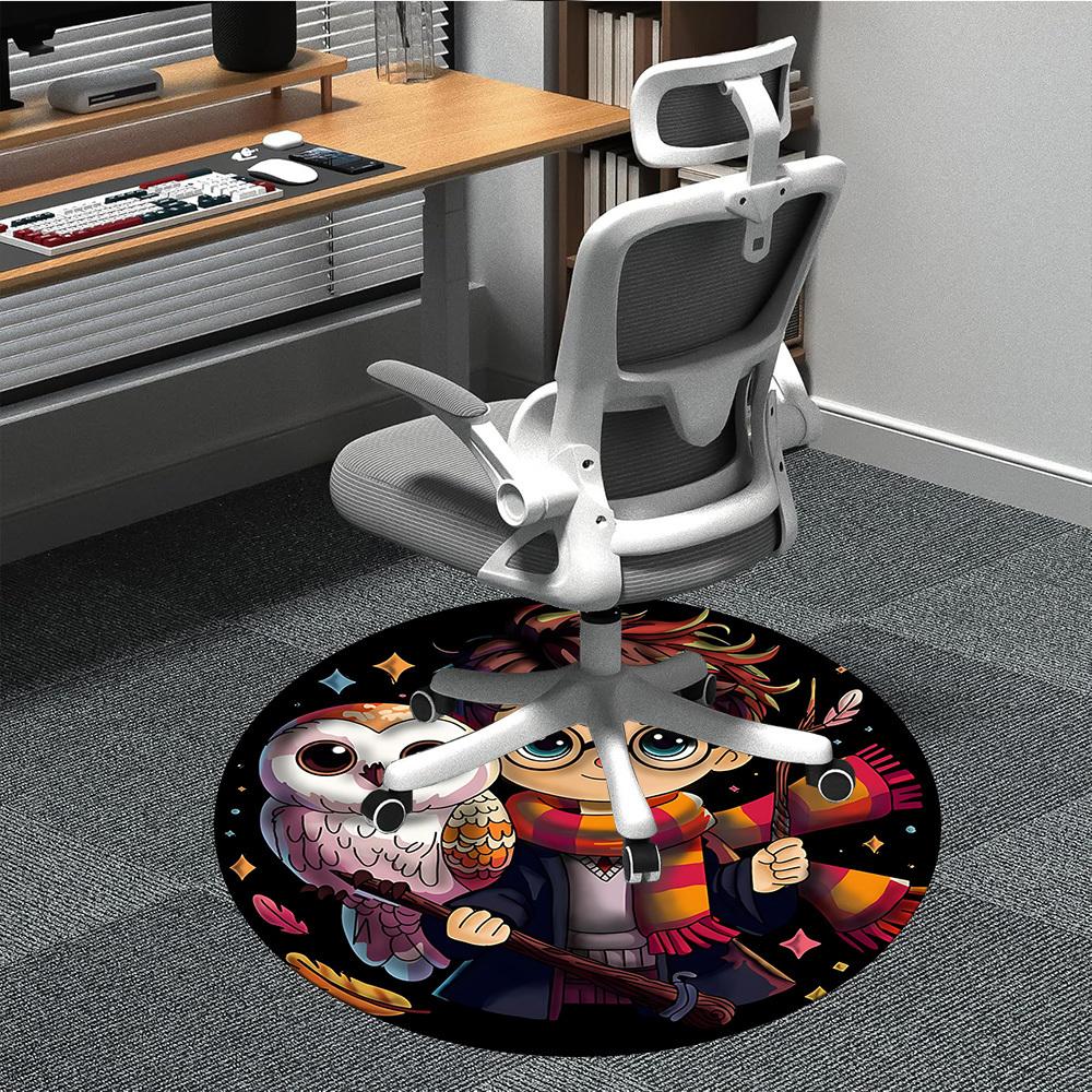 

1pc Harry Potter, Owl Chair Carpet for Office, Indoor Non-Slip Polyester Fiber Carpet, Machine Washable, Durable Construction yy251205106 80cm by 80cm
