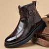British-style Men's Casual Retro Chelsea Boots for Men Autumn Winter Cow Leather Shoes Male Fashion New Designer Ankle Boots Man