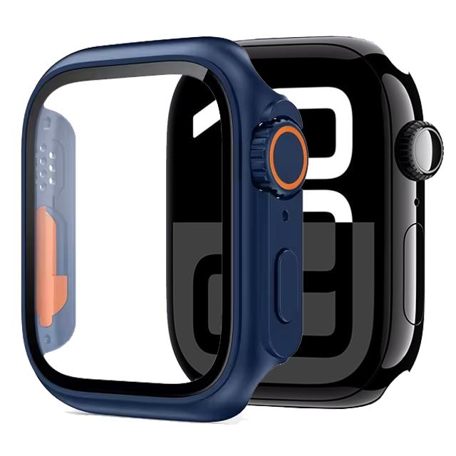 Glass+Case For Apple Watch 11 10 46mm 42mm 9 8 7 45mm 41mm Screen Protector Change Ultra 3/2/1 Bumper Cover iWatch 6 5 4 SE 44mm