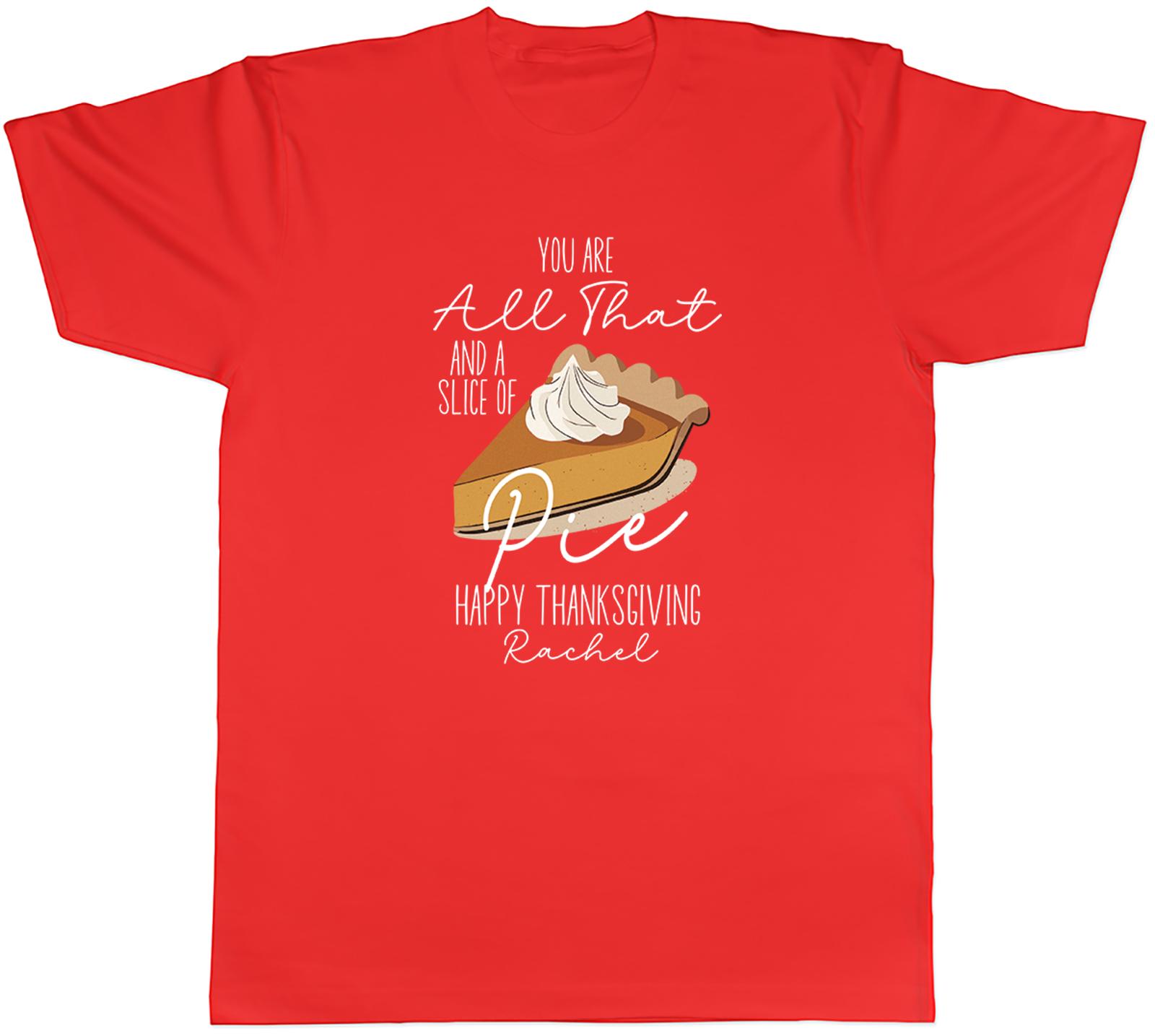 PERSONALISED HAPPY THANKSGIVING ANY NAME UnisexS TSHIRT TEE GIFT TOP S