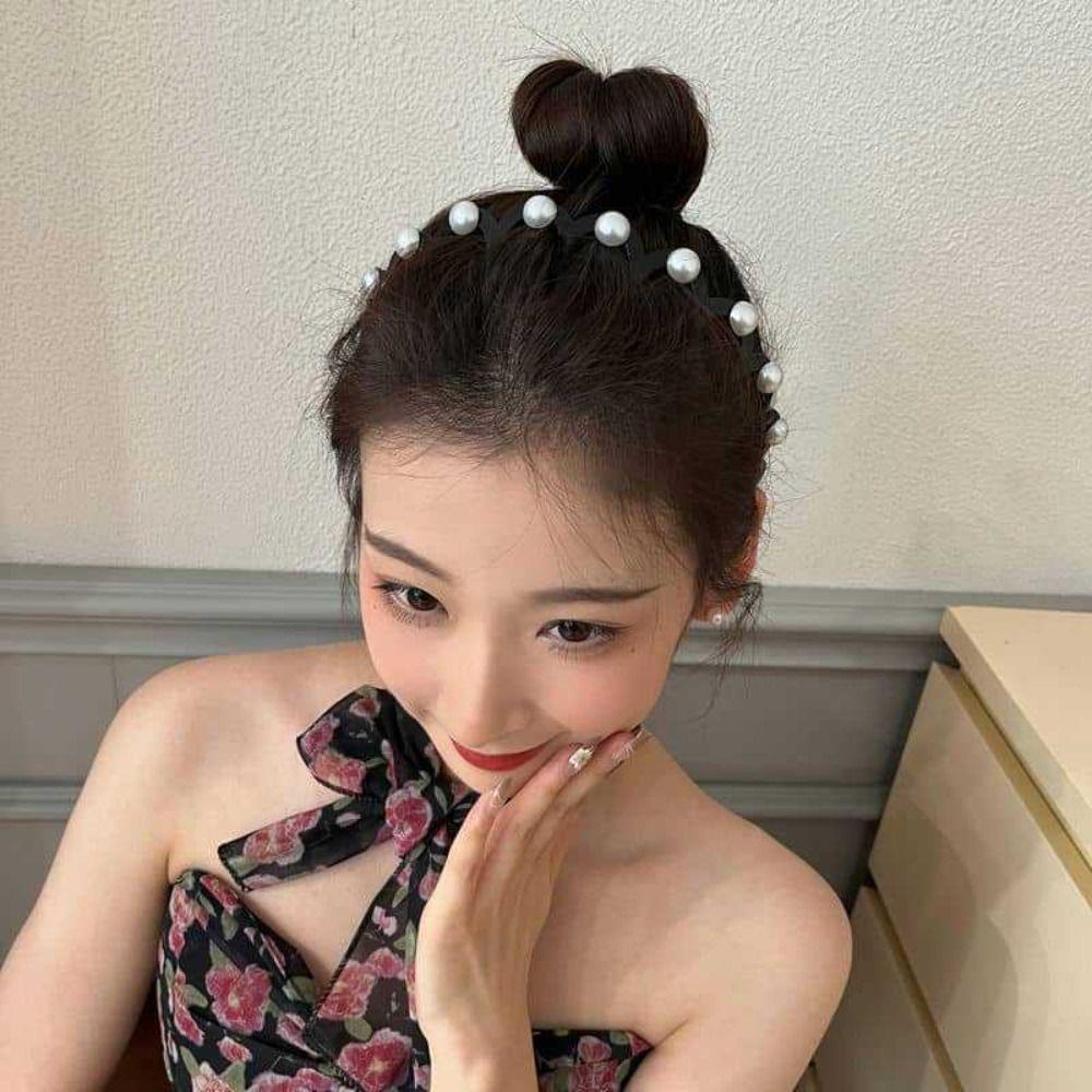 

Non-Slip Fluffy Hair Headwear Bendable Toothed Hair Hoop Hair Styling Accessory фіолетовий