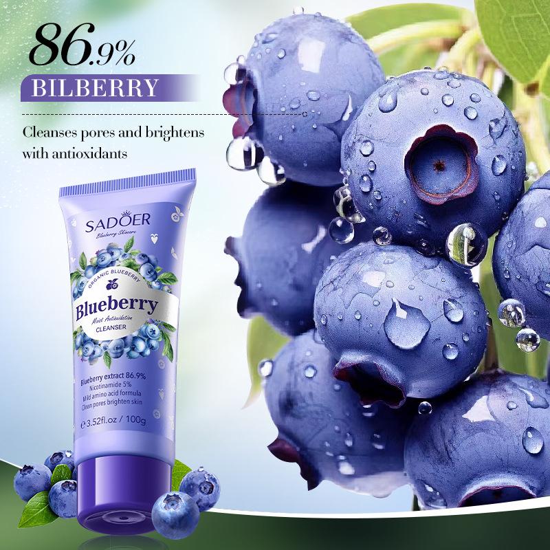 Blueberry Amino Acid Cleanser SADOER Gentle Antioxidant Cleansing Facial Cleanser