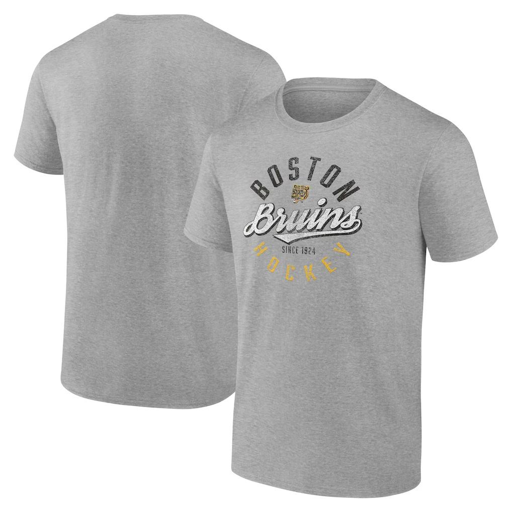 

Boston Bruins Fanatics Emblem TShirt Gray Vintage Oversized Summer Shortsleeved Breathable Comfortable Casual Casual Tshirt S