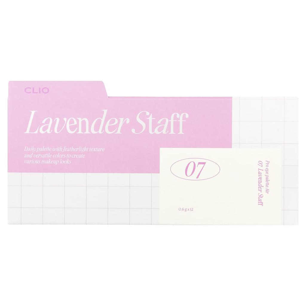 Clio Pro Eye Palette Air, 07 Lavender Staff, 1 pc